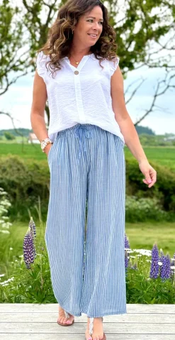 Elise stribet buks denim Likelondon