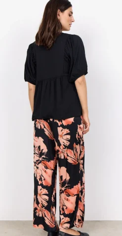 Fabia bluse med broderi anglaise sort