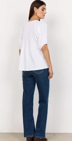 Fabia bluse med broderi anglaise hvid