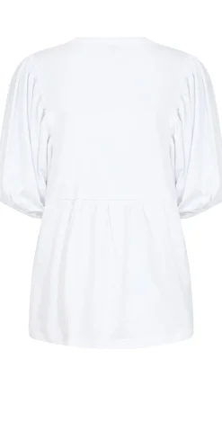 Fabia bluse med broderi anglaise hvid