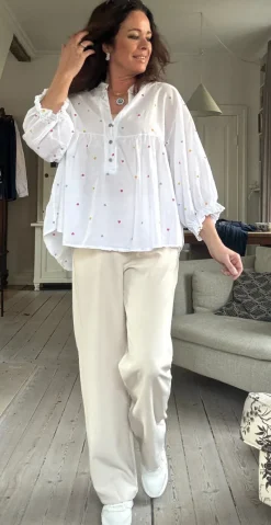 Francie bluse med små hjerter LikeLondon