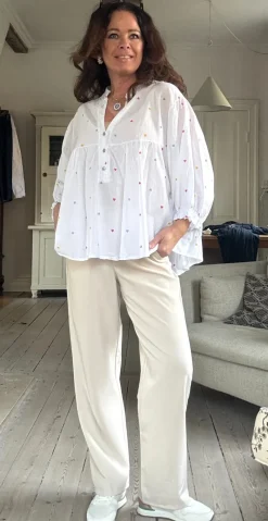 Francie bluse med små hjerter LikeLondon
