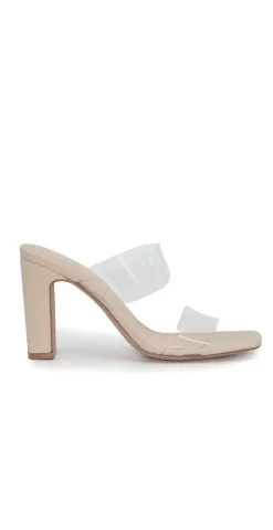 Gennemsigtige stiletter beige