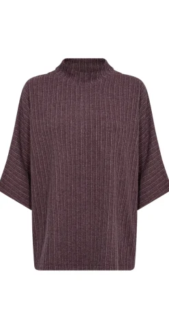 Ghita bluse med høj hals blomme