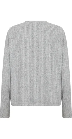 Ghita bluse med v-hals lysgrå