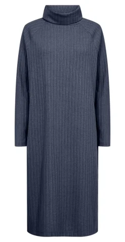 Ghita kjole med høj hals navy