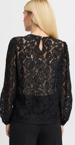 Gilace blonde bluse sort