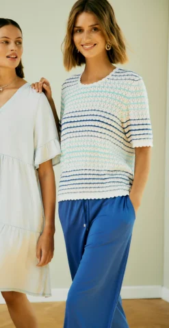 Gina pullover hvid/deep ultrama