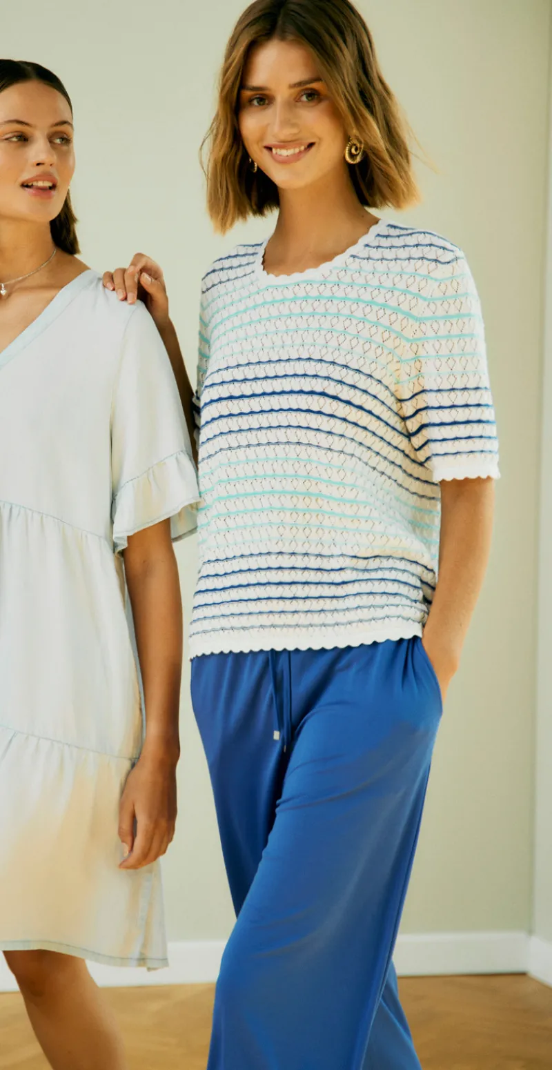Gina pullover hvid/deep ultrama