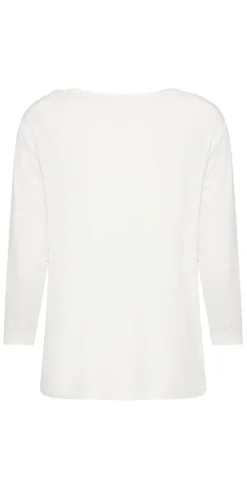 Hallie bluse med drapering foran hvid