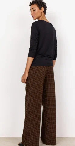 Hallie bluse med drapering foran sort