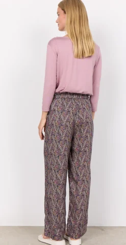 Hallie bluse med drapering foran gammelrosa