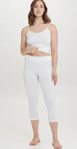 Hvid capri leggings