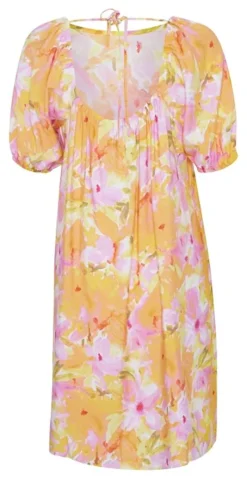 Ibine kjole pink floral mix