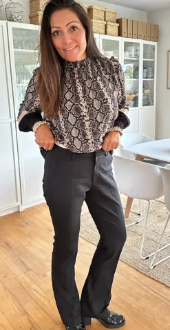 Isadora habitbuks med bootcut lang sort
