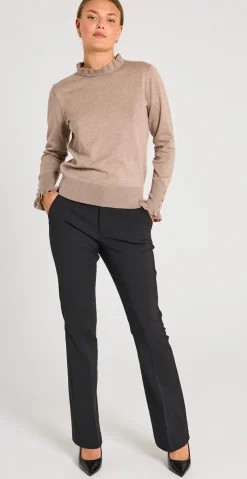 Isadora habitbuks med bootcut lang sort