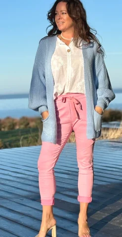 Jessie bukser med knapdetaljer rosa Likelondon