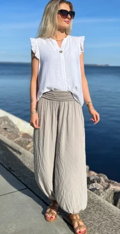Jill buks med elastik ved talje og fod mocca Likelondon