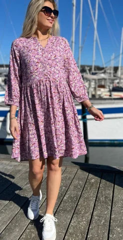 Joella kjole med knapstolpe ash rose mix