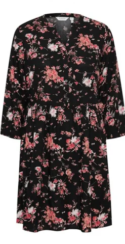 Joella kjole med knapstolpe coral cloud mix