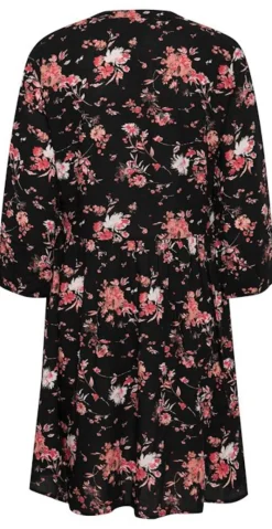 Joella kjole med knapstolpe coral cloud mix