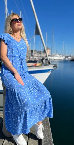 Joella lang kjole ultramarine mix