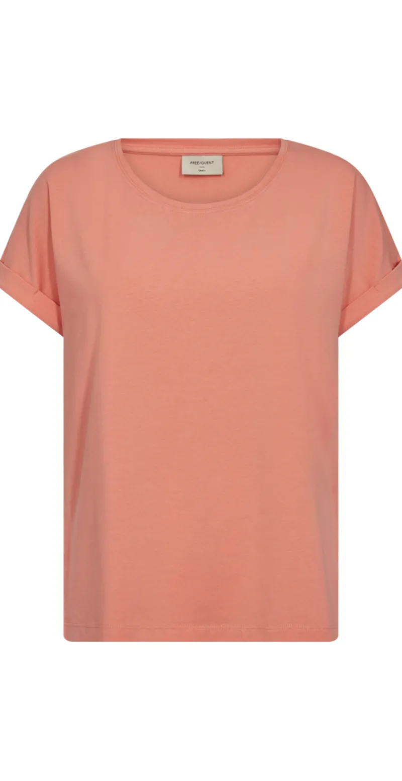 Joke bluse med opsmøg burnt coral