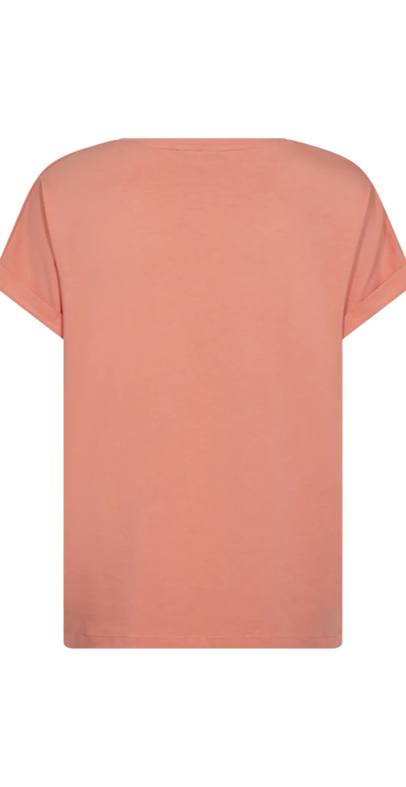 Joke bluse med opsmøg burnt coral