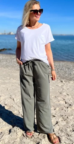 Joke bluse med opsmøg hvid