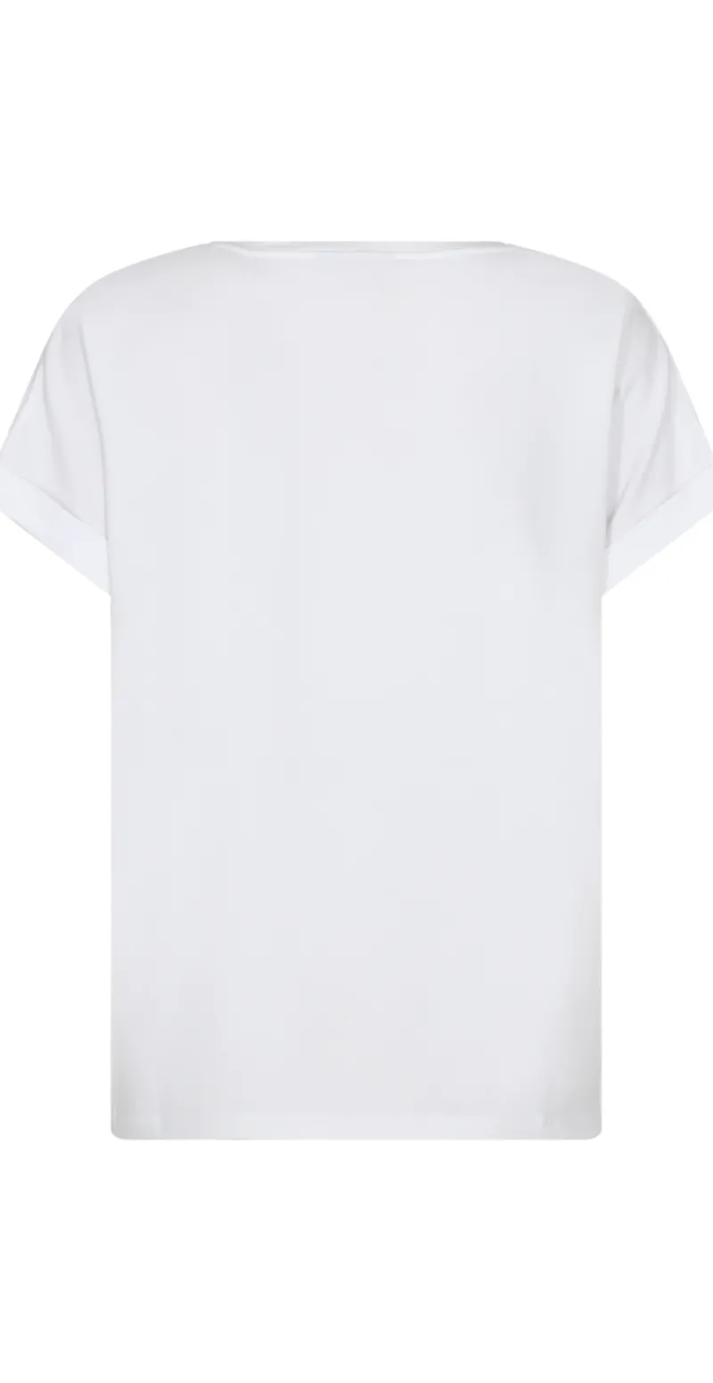 Joke bluse med opsmøg hvid