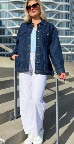 Kalo oversize denim jakke dark blue
