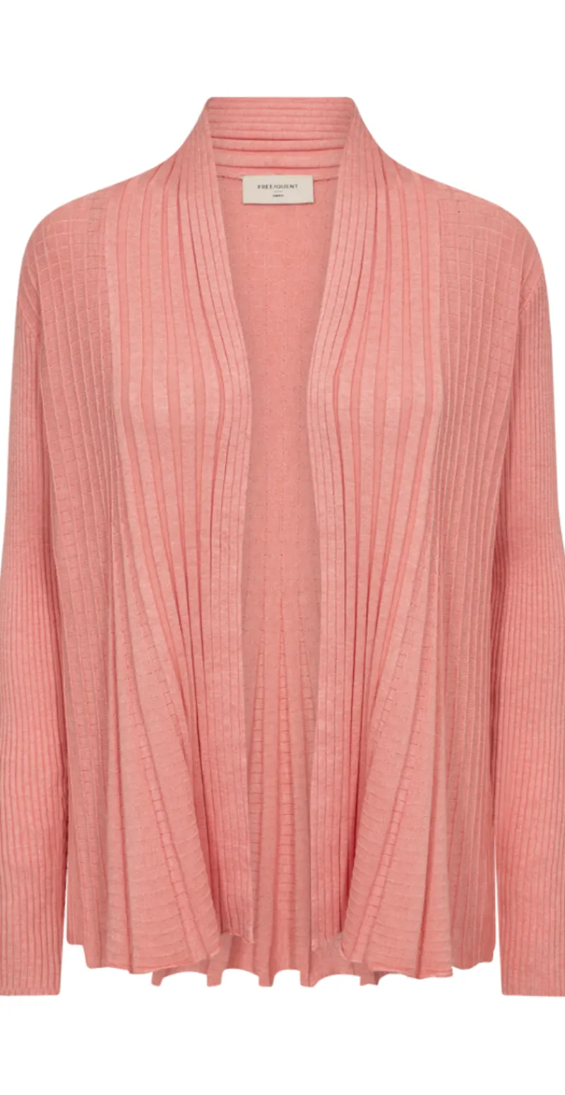 Kort claudisse cardigan burnt coral melange
