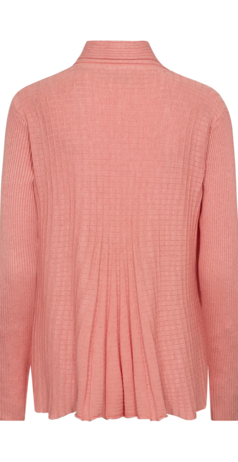 Kort claudisse cardigan burnt coral melange