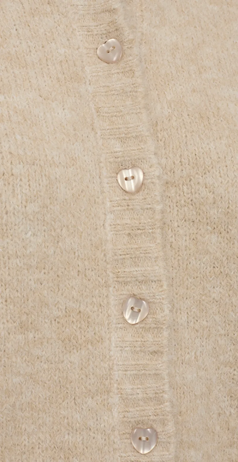 Kort strik cardigan moonbeam