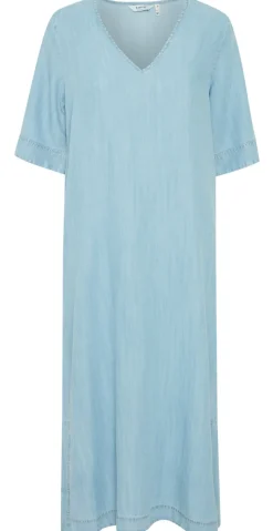 Lana kjole light blue denim