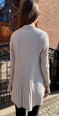 Lang claudisse cardigan mushroom melange