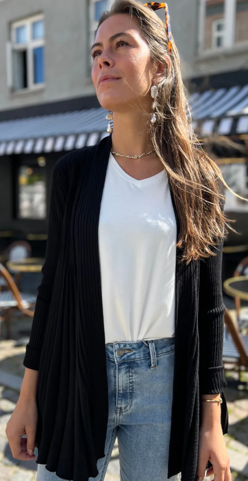 Lang claudisse cardigan sort