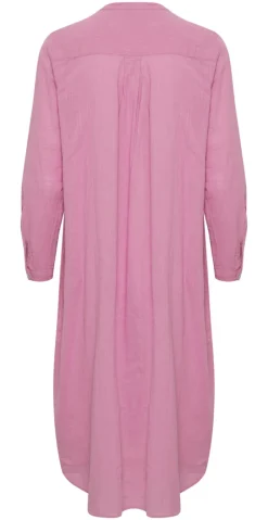 Lang kjole med stolpelukning opera mauve