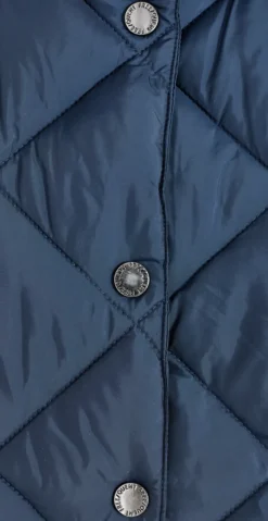 Lang quiltet vest navy blazer