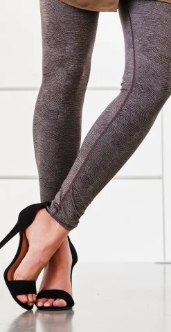 Leggings med print brun