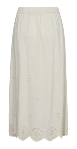 Linus nederdel med broderi anglaise moonbeam melange