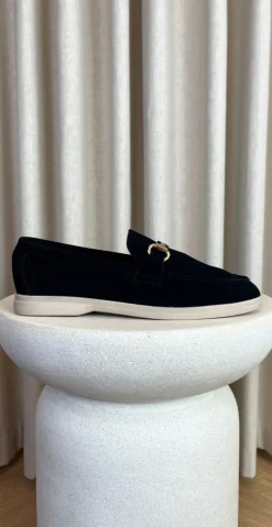 Loafers med guld spænde sort LikeLondon