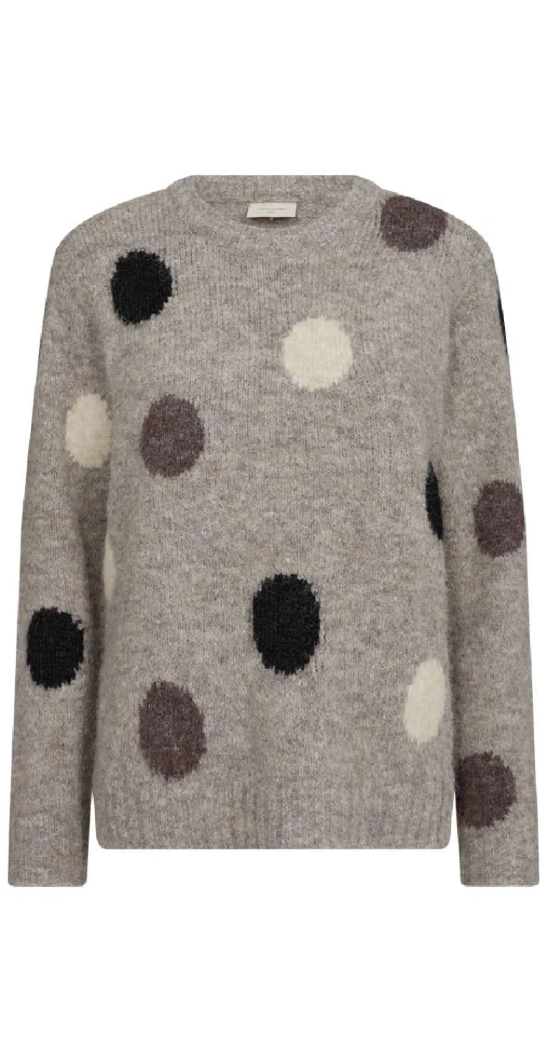 Louisa pullover desert taupe w. black