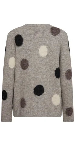 Louisa pullover desert taupe w. black