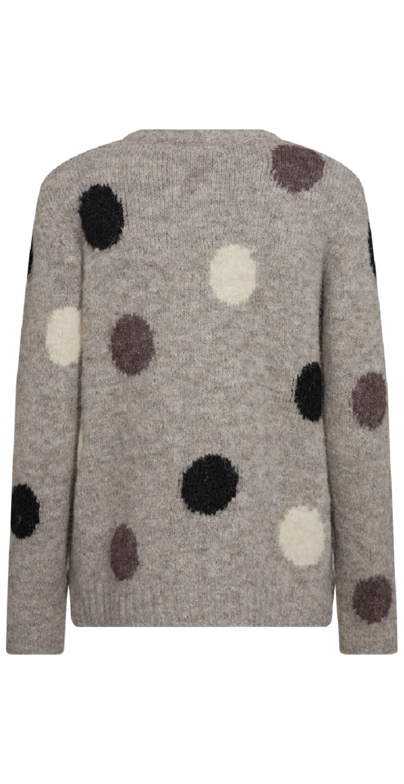 Louisa pullover desert taupe w. black