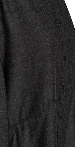 Malay denim kjole med elastik detalje sort