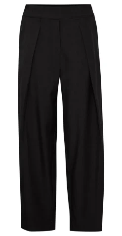 Midde barrel pants sort