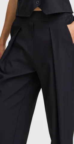 Midde barrel pants sort