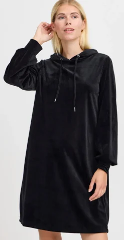 Mitza hoodie kjole sort