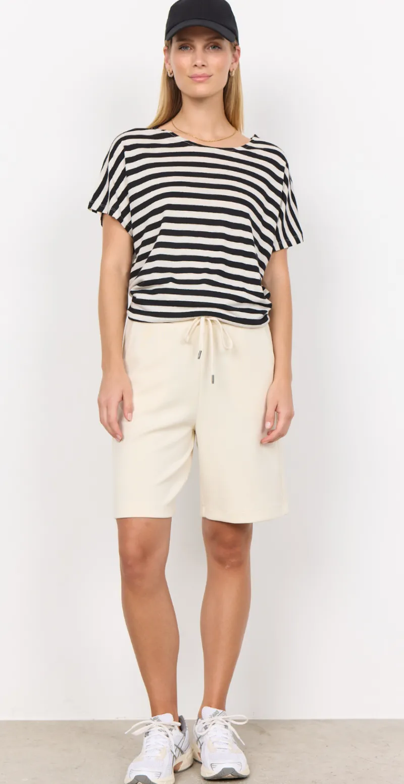 Modal shorts med bindebånd creme Likelondon